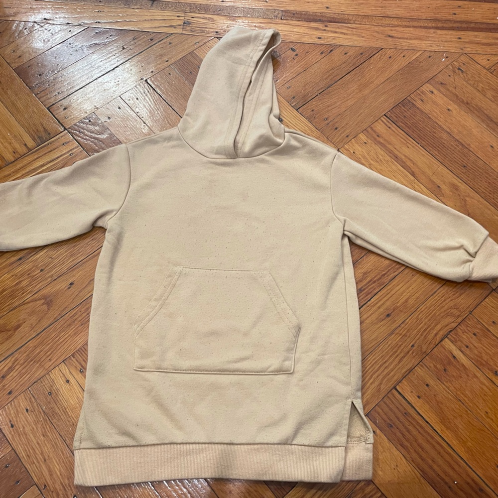 Shein Sweater dress size 3 T warm pockets hood and small slit on the side worn